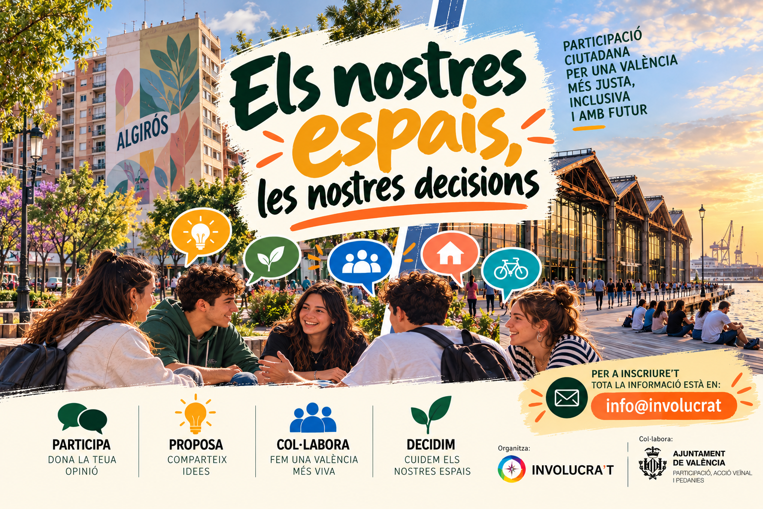 Joves participant en el projecte Els nostres espais, les nostres decisions